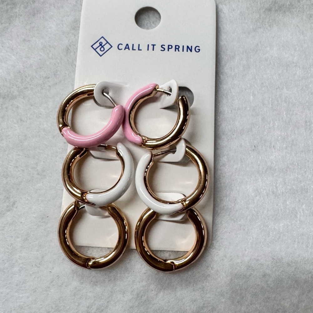 Call It Spring 3 Pairs Hoops Earring